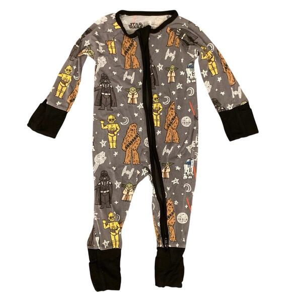 Little Sleepies Star Wars Bamboo Footed Sleeper Size 0-3mo - Picture 1 of 2